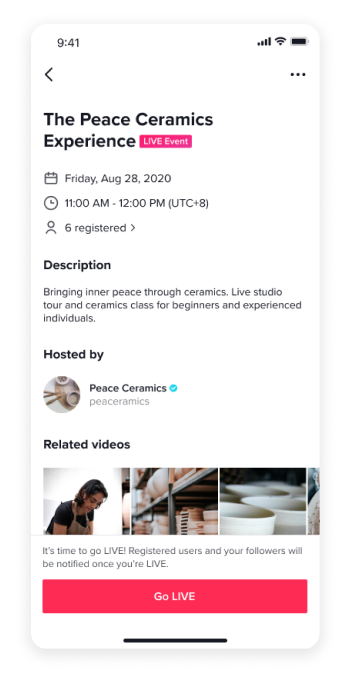 TikTok Live Event is on